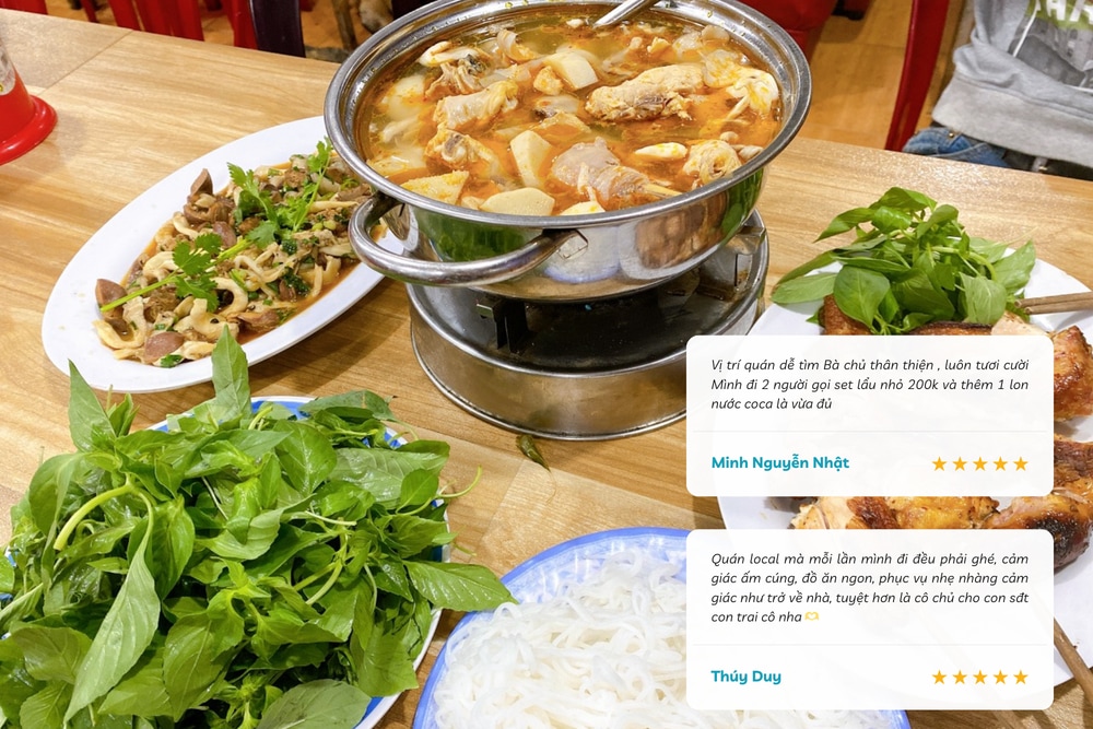 Nồi lẩu gà lá é bốc khói nghi ngút, tỏa hương thơm ngào ngạt, kích thích vị giác ngay từ cái nhìn đầu tiên